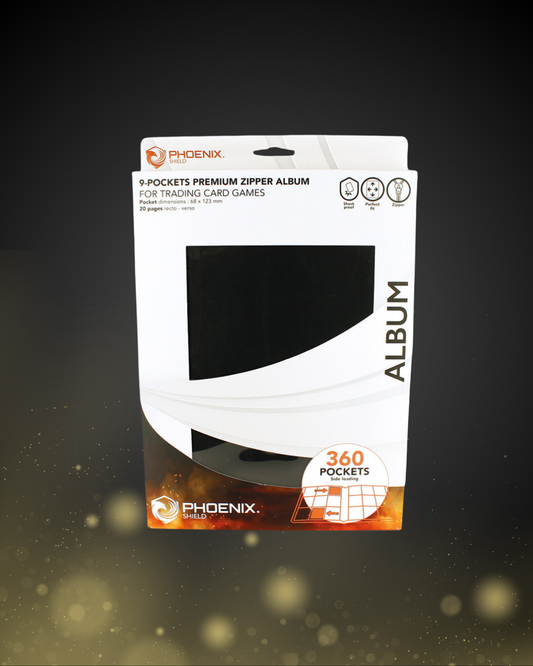 Blinder Premium A4 ZIP NOIR 9 cases 360 cartes PHOENIX SHIELD