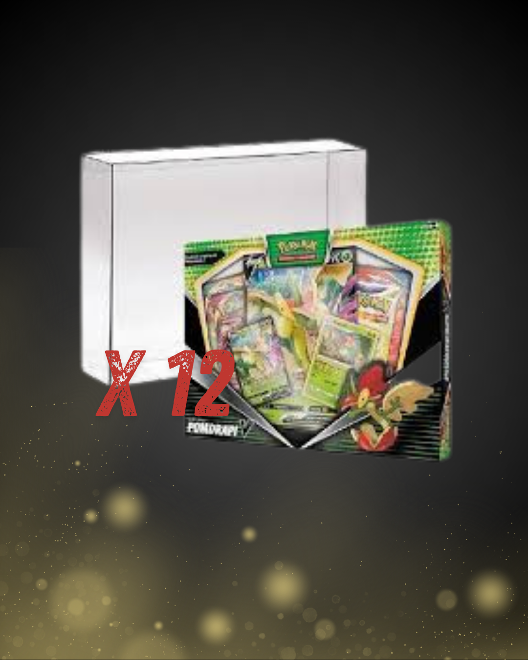 CASE 12 x Protection BOX SOUPLE pour Coffret STANDARD 4 Boosters POKEMON